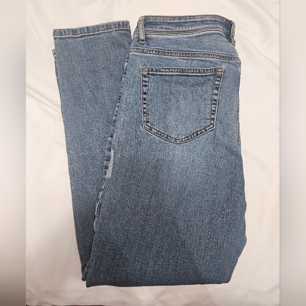 J.jill Denim Authentic Fit Slim Ankle Patchwork Skinny Jeans!